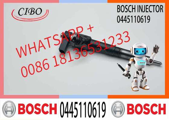 Harga bagus Injektor Rel Umum Injektor Bahan Bakar Diesel 0445110443 0445110442 0445110619 untuk Great Wall Hover H5 H6 2.0 TD Injektor on line