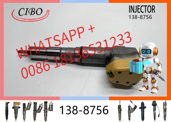 Buen precio inyector de combustible para motor diésel original 138-8756 para excavadora 3412 3408, bomba inyectora de combustible common rail, reemplazo para OEM 20R-0760 173-4059 174-7528, inyector nuevo original En línea