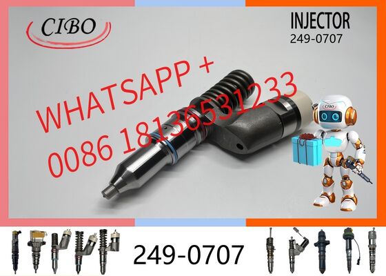 سعر جيد مجمع حاقن وقود السكك الحديدية المشتركة الأصلي 249-0707 لمحرك الحفارات C11 C13 قطع غيار بديلة لـ OEM 10R-1274 10R-7236 239-4908 249-0705 حاقن ديزل جديد أصلي متصل