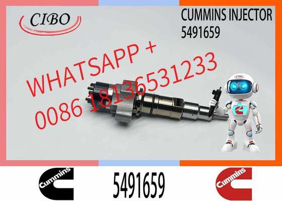 Хорошая цена Оригинальная топливная дизельная форсунка Cummins 5491659, замена OEM, запасные части для экскаваторов, детали двигателя, подходит для QSL9.3 QSC8.3 ISZ13, ссылки 4359204 5579405 4384165 C4359204, оригинальная новая форсунка Онлайн