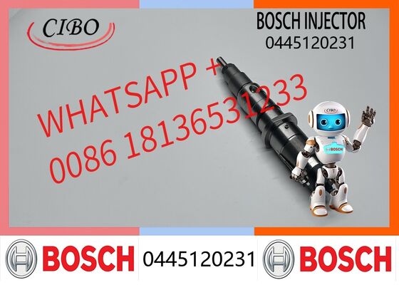 Good price Bosch original Diesel Injection Nozzle 0445120231 Auto Engine Fuel Pump Common Rail Injector for 6D107 SAA6D107E-1 PC200-8 Replacement for OEM original new injector online