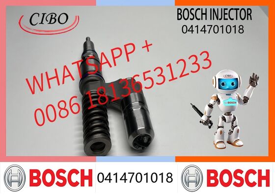 Buen precio Inyector de combustible Bosch original 0414701018 Common Rail para piezas de motor de maquinaria de camiones, piezas de automóvil, inyector diésel de repuesto para inyector nuevo original OEM En línea