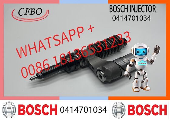 Bom preço Injetor de combustível diesel original Bosch 0414701034 para motor GE13, injetor common rail, componentes de motor diesel para escavadeiras e caminhões pesados, injetor de combustível 0414702003, injetor novo original On-line