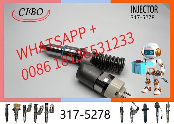Buen precio inyector de combustible para motor diésel original 317-5278 para excavadora C11 C13, inyector nuevo original En línea