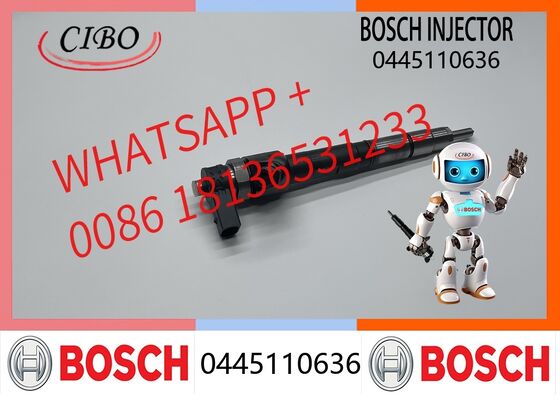 Bon prix Injecteur de carburant diesel à rampe commune Bosch d'origine pour moteurs Yunnei et Bosch 0445110636 Remplacement pour équipement universel OEM pour pièces automobiles JAC SAIC Maxus G10 injecteur d'origine neuf En ligne
